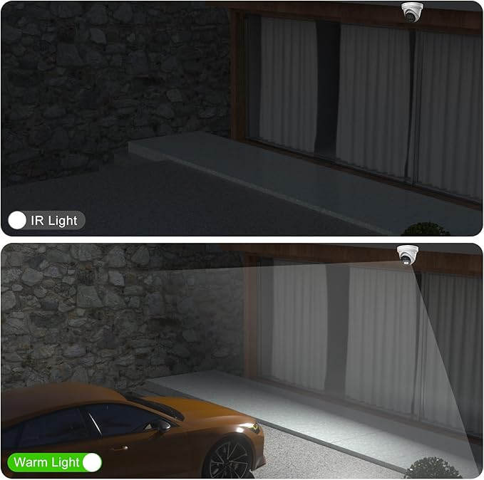 Anpviz 5MP PoE IP Camera with Audio, Full Metal Turret Security Camera Outdoor with Human Vehicle Detection, Smart Color Night Vision, 3072x1728@20fps, 114° FOV, WDR, IP67 Waterproof (H Series)