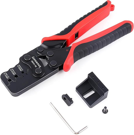 Knoweasy Weather Pack Crimp Tool and Molex Crimper Compatible with Deutsch DT Series Stamped or Formed Contact,Molex, Delphi, Amp, Tyco, Harley, PC, Automotive - AWG 24-14