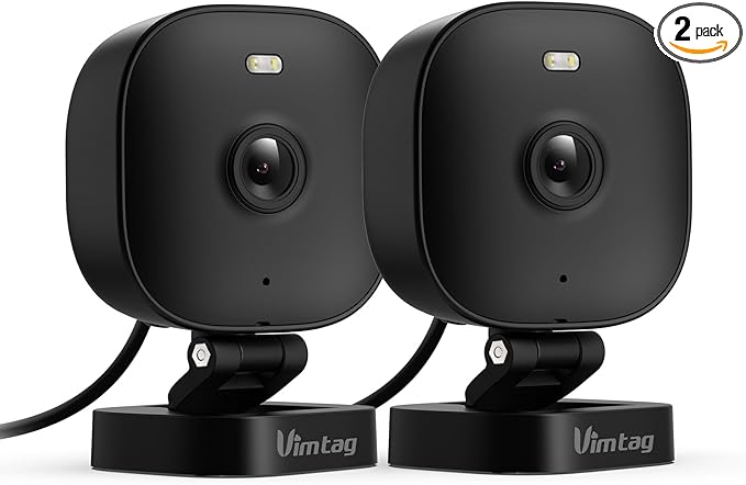 Vimtag Security Camera Outdoor 2.5K, 2.4G/5G Smart Wi-Fi Cameras for Home Security with Color Night Vision, Motion Activated Spotlight/Siren, IP66,2-Way Audio, Support Cloud/512G SD Card Storage,Wired