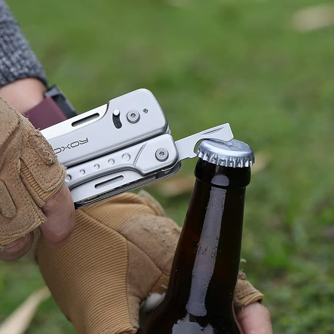 ROXON S802 16 in 1 Multitool Phantom Updated Version Multi Tool Pliers and scissors with Replaceable Knife and Wire Cutte (S802S)