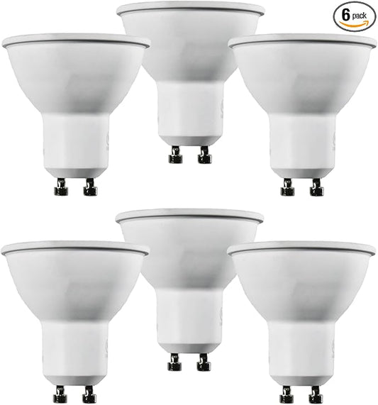 Diodesy- PAR16 Smart WiFi LED Flood Light Bulb 5.5W 400 Lumen E26 Medium Base RGB/27K/30K/35K/40K/50K/65K CCT Selectable Ideal for Track & Recessed Spot Light 120V Tuya App White Finish Pack of 6