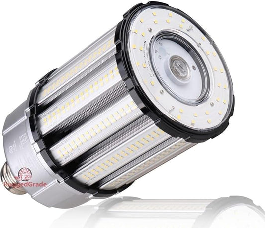 RuggedGrade Aries III Series 100W LED Corn Bulb | 13,400 Lumens | 3000K Color | E39 Base | Built-in 6KV Surge Protection | Dimmable | DLC 5.1 Premium