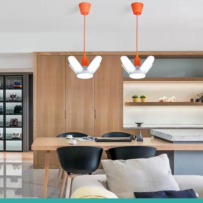 500W Equivalent E27 LED Light Bulb Garage Light, 6500K Cool White Lights Bulbs, Flicker-Free Energy-Saving Lights Suitable for Garage/Factory/Outdoor Camping/Backyard and Home Lighting