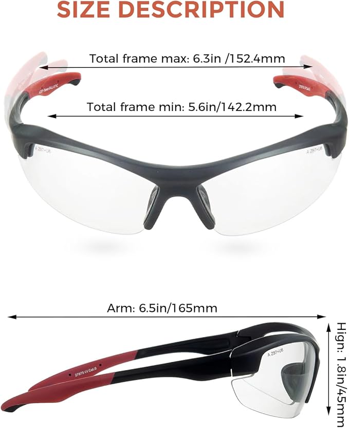 Anti-Fog Safety Glasses Clear Work Goggles Eye Protection for Shooting Sports Eyewear Scratch Resistant Lens