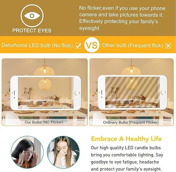 Leools Dimmable E26 LED Bulb 8W Equal 75 Watt Light Bulbs Soft White 3000K E26 Edison Bulb AC120V 800lm Tubular T9 T10 LED Bulb for Rustic Pendant,Chandeliers,Wall sconces E26 Light Bulbs 4Pack