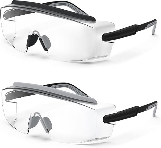 Anti Fog Safety Glasses Safety Goggles Over Glasses Protective Glasses with Anti Scratch Lenses Adjustable