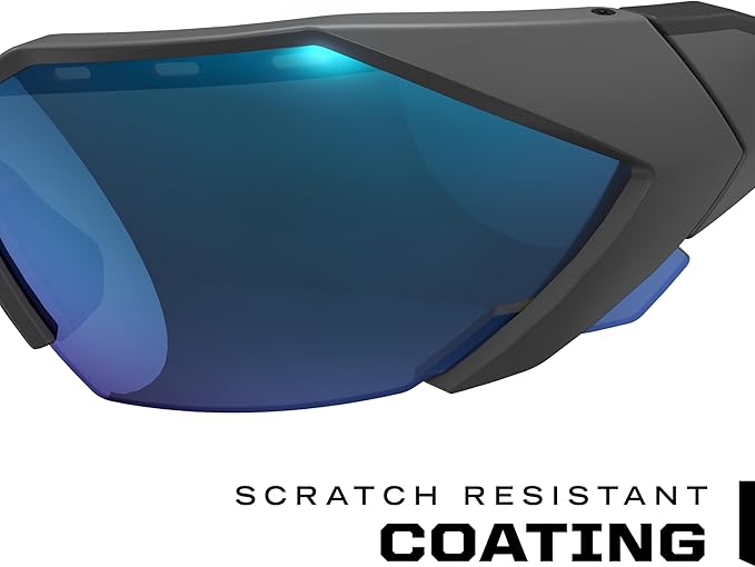 Mechanix Wear: Vision Type-E Safety Glasses with Advanced Anti Fog, Scratch Resistant, Grey Half Framed Protective Eyewear, Lightweight, Adjustable Arms and Nose, For Outdoor Use (Blue Mirror Lens)