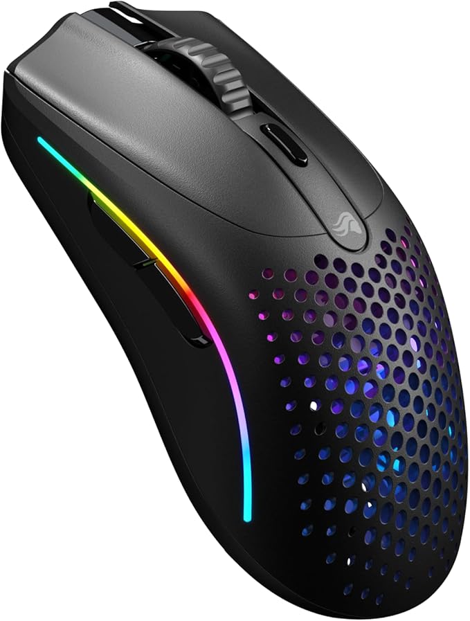 Glorious Model O 2 Mini Wireless Gaming Mouse: Superlight 57g, up to 210hr Battery, Dual Wireless 2.4GHz and Bluetooth 5.2, 26K Optical Sensor, 80M Clicks, 6 Programmable Buttons, FPS Mouse, Black
