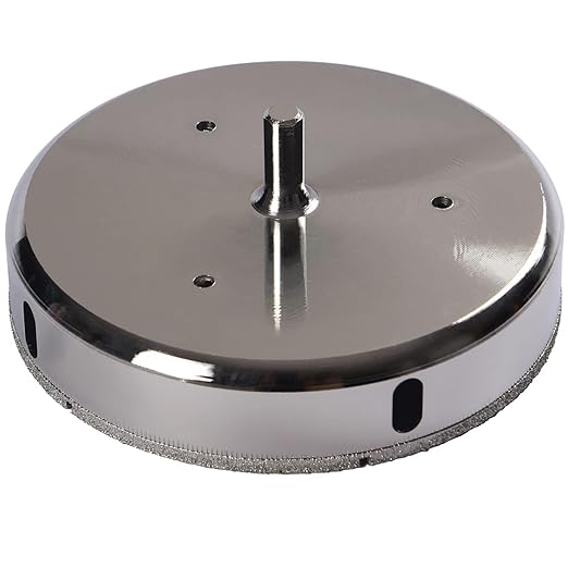 Drilax 5-1/2 Inch Diamond Hole Saw Drill Bit for Porcelain Tile, Granite, Glass & Ceramic - Heavy Duty Steel Core Cutter for Recessed Lighting, Shower Valves, and Toilet Flanges