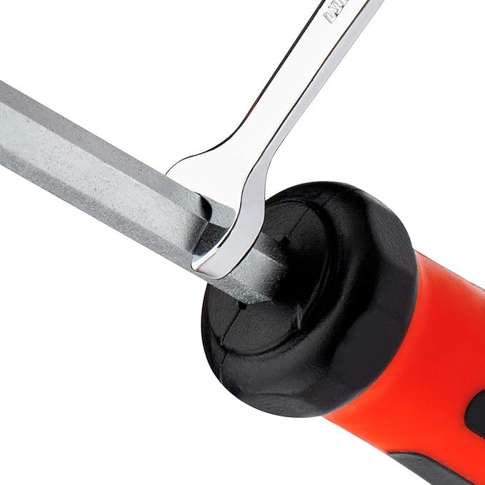 Jetech Striking Cap Go-Through Slotted Screwdriver, S2 Steel Flathead with Magnetic Tip, Ergonomic Soft Grip TPR Handle, 8x150mm