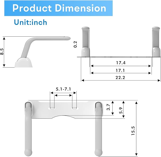 Toilet Safety Rail, Heavy Duty Foldable Toilet Handrail, Aluminum Alloy Support Up to 480LBS Perfect for Elderly Senior Handicap Pregnant