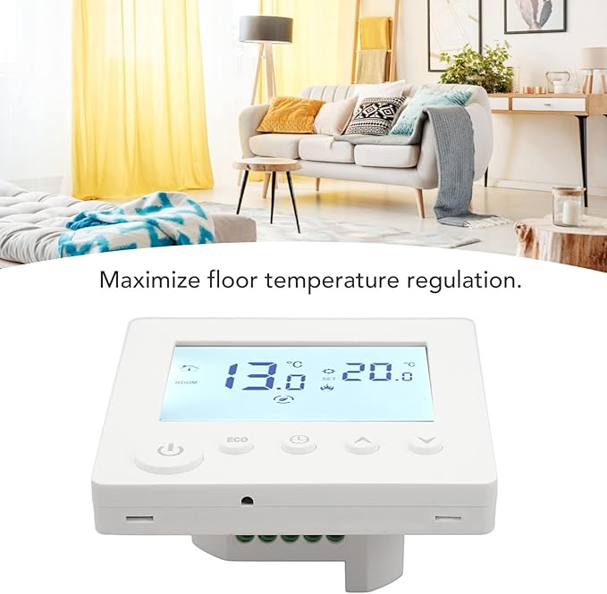 LCD Display Programmable Control Panel for Floor Heating Thermostat - Smart Home Heating Controller - Easy - Suitable for Home Use