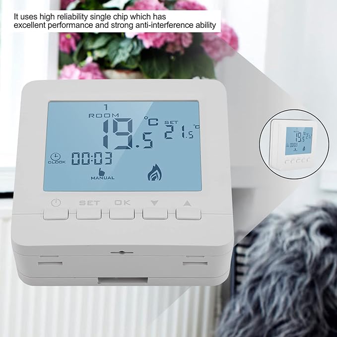 Programmable Thermostat Digital Thermostat , Digital Thermostat Gas Fireplace Thermostat Low Voltage Thermostat Lcd Display Smart Temperature Controller