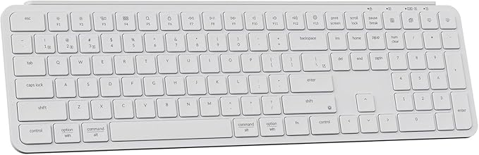 Keychron B6 Pro Full-Size Ultra-Slim Wireless ZMK Custom Keyboard, Triple-Mode 2.4 G/Bluetooth 5.2/Wired Programmable, Lightweight Quiet Key with Numeric Keypad for Mac/Windows, Ivory White