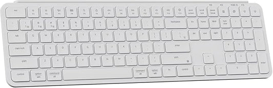 Keychron B6 Pro Full-Size Ultra-Slim Wireless ZMK Custom Keyboard, Triple-Mode 2.4 G/Bluetooth 5.2/Wired Programmable, Lightweight Quiet Key with Numeric Keypad for Mac/Windows, Ivory White