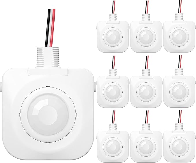 Ceiling Occupancy Motion Sensor, Passive Infrared Technology, High Bay Fixture Mount 360 Degree, Hard-Wired, 120-277 VAC, Commercial, Industrial Grade Occupancy Sensor