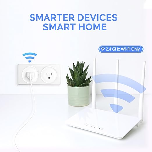 STERREN Smart Plug, Mini WiFi Plugs Compatible with Alexa & Google Assistant, Outlet Timer Socket with APP Group Controller Outlet for Home, 2.4G WiFi Only