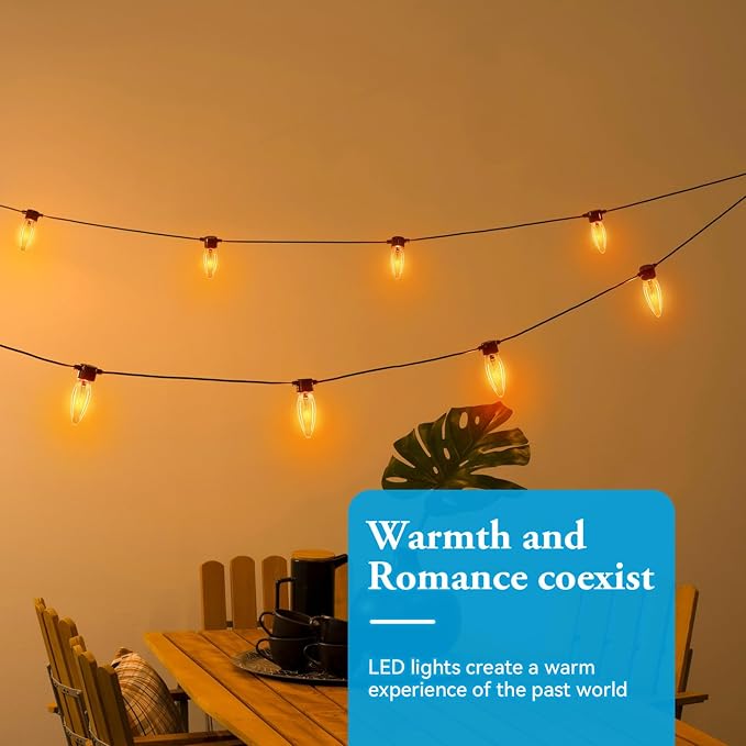 Amber Candelabra Bulb 25W Equivalent, 2W Ultra-Fine Filament E12 Base Candelabra LED Light Bulb, Dimmable Amber LED Bulbs 2000k Soft Warm 200 Lumen, Candle Chandelier Bulbs,12Pack