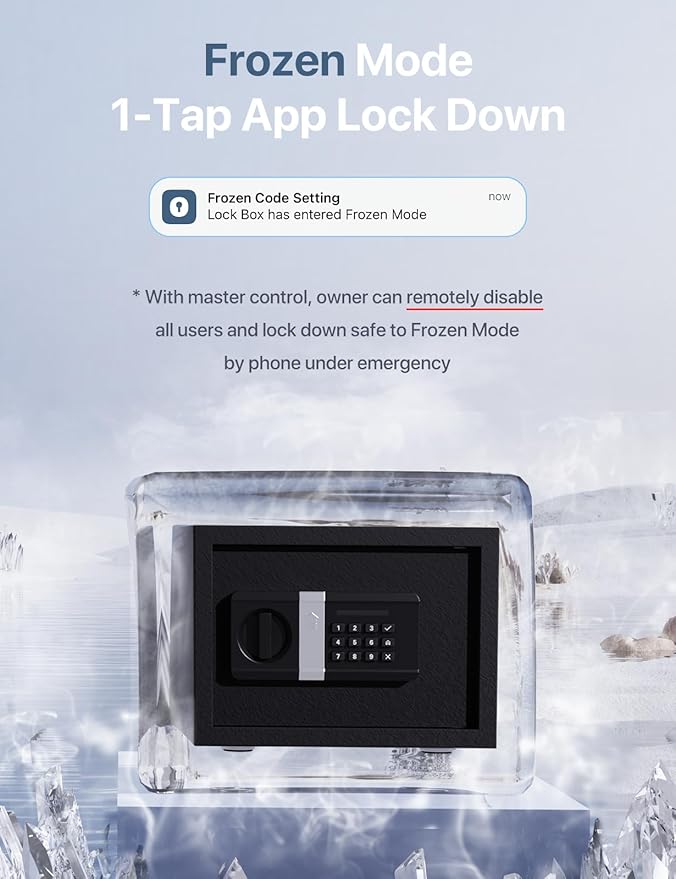 FORFEND Smart Home Safe | WiFi Safebox App Lock/Alarm | Voice Command, Kidnap Alarm, Tamper Detect, Frozen Mode, Sub Account| Digital Safes Anti Theft