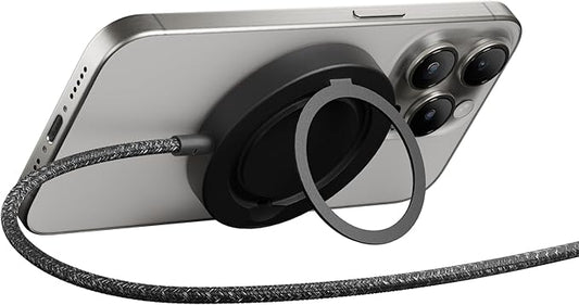 Native Union SnapStand Magnetic Wireless Charger – Qi2 Certified & MagSafe Compatible – Charging Pad & Stand for iPhone 16/15/14/13 & Other Qi-Compatible Devices – Up to 15W Fast-Charging (Black)