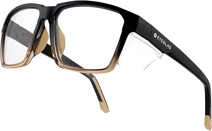 VETRA Z87+ Certified Safety Glasses HD High Contrast UV400 Side Shield Anti-Oil Coating Stylish Eyewear