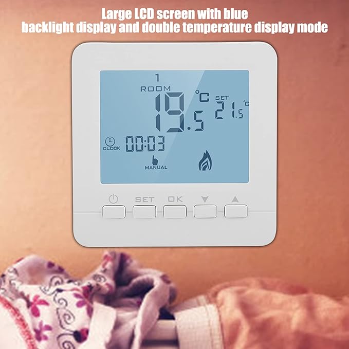 Programmable Thermostat Digital Thermostat , Digital Thermostat Gas Fireplace Thermostat Low Voltage Thermostat Lcd Display Smart Temperature Controller