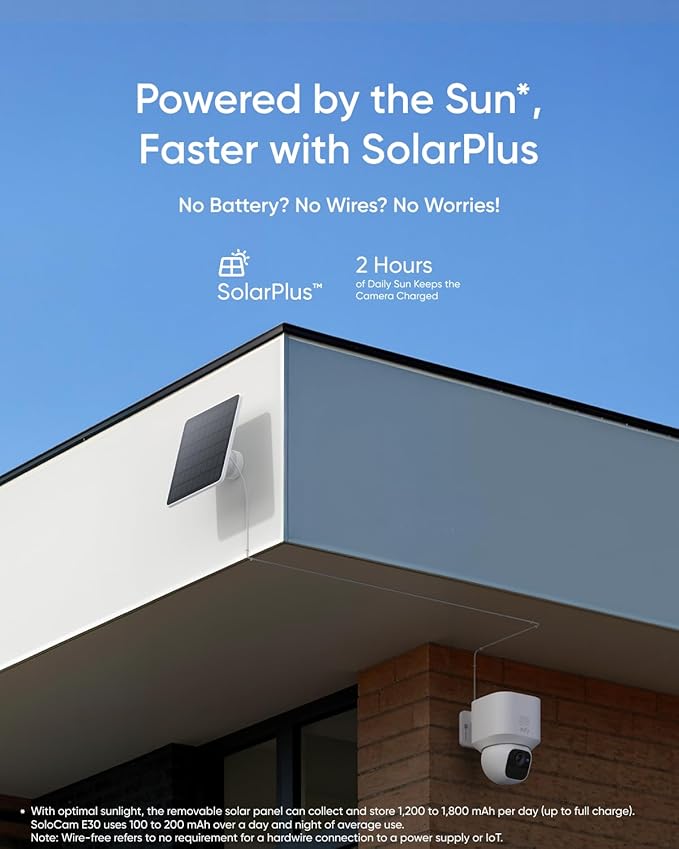 eufy Security SoloCam E30, 4-Cam Pack Kit, Security Cameras Wireless Outdoor, Solar Camera Outdoor Wireless, 360° Pan, AI Tracking, 2K Clarity, No Monthly Fee, Supports Only 2.4GHz