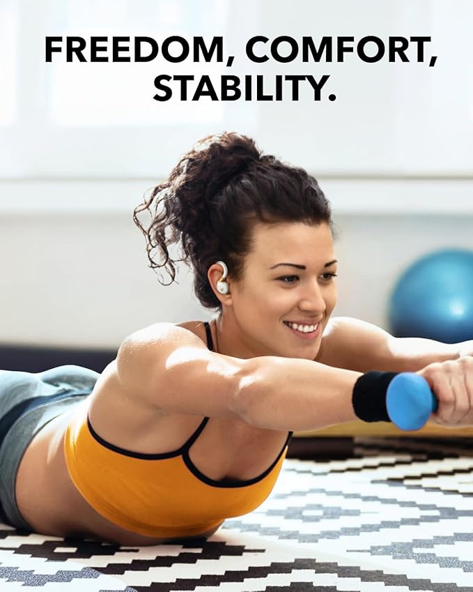 soundcore Sport X20 by Anker, True-Wireless Workout Earbuds, Rotatable and Extendable Ear Hooks, Noise Cancelling, Deep Bass, IP68 Waterproof, Sweatproof, Dustproof, 48H Play, Sport Earbuds for Gym