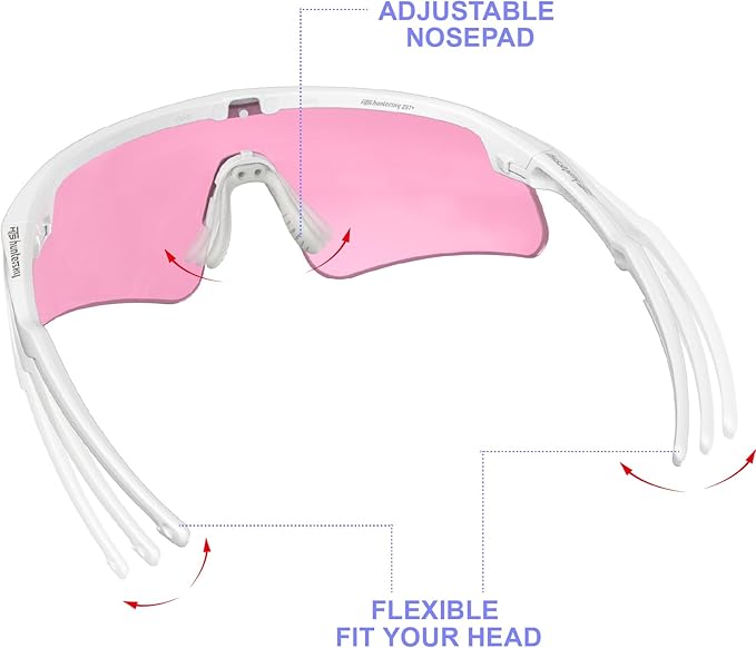 Eye Protection Anti Fog Sport Safety Glasses for Women Men Running Cycling Riding Pickleball Range S54