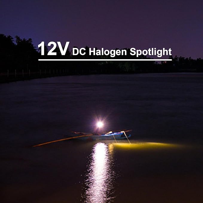 GOODSMANN Spotlight Corded Spot Lights for Boats 1200 Lumen Halogen 12V DC Handheld Spotlight 9924-0011-15