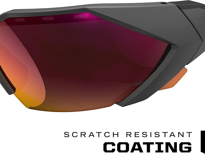 Mechanix Wear: Vision Type-E Safety Glasses with Advanced Anti Fog, Scratch Resistant, Black Half Framed Protective Eyewear, Lightweight, Adjustable Arms and Nose, For Outdoor Use (Fire Mirror Lens)