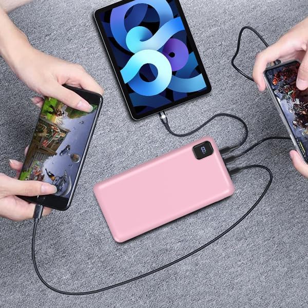 Portable Charger 50000 mAh Power Bank PD 30W and QC 4.0 PowerBank Fast Charging External Battery Pack with USB-C LED 3 Outputs & 2 Inputs Portable Charging for iPhone 15 14 13 pro, Samsung