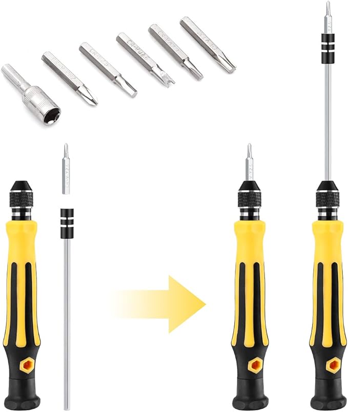 45 in 1 Mini Screwdriver Set, VCOO Torx Bit Tools Set, Small Precision Screwdriver Kit with Tweezers & Extension Shaft for Repair or Maintenance