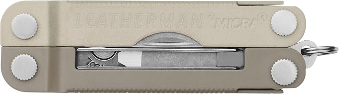 LEATHERMAN, Micra, Keychain Multi-tool with Grooming Tools, Mini Pocketknife for Everyday Carry (EDC), Hobbies & Outdoors, Built in the USA, Winter Fog