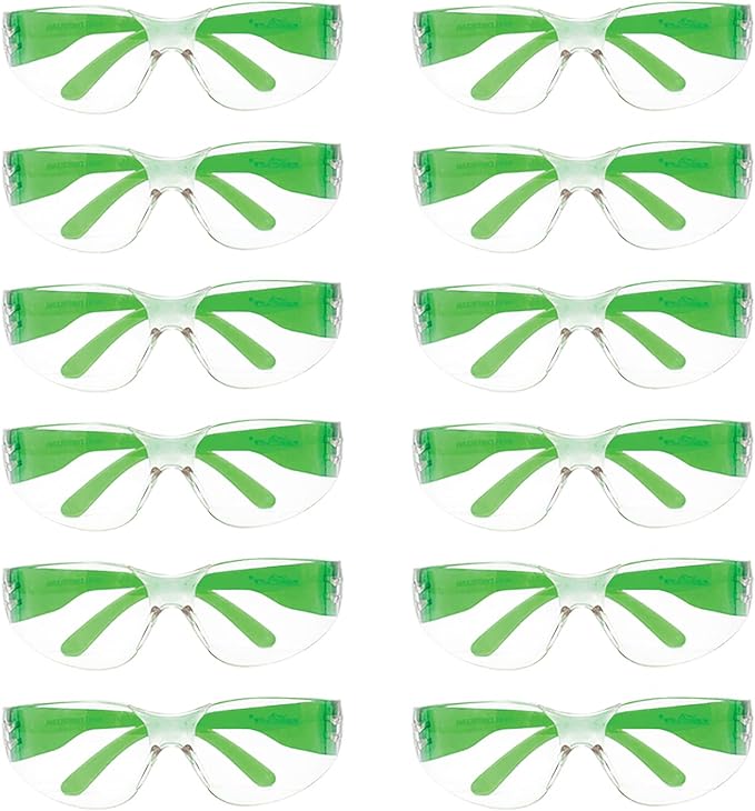 BISON LIFE Safety Glasses - Scratch Resistant Wrap Around Eyewear, Polycarbonate ANSI Z87.1 Impact Resistant Lens