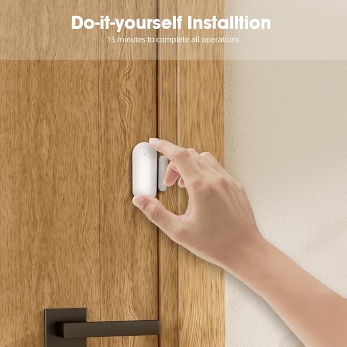 Wireless Home Alarm System, 24-Piece Kit with Phone APP Alert, Door Sensor, Siren, Remote, Motion Detector, Compatible with Alexa (103-F)