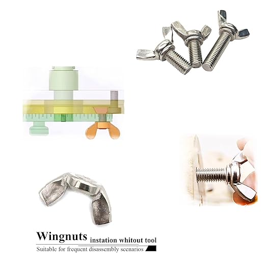 10 Pcs 3/8"-16 Wingnuts 304 Stainless Steel Wing Nuts Fasteners Parts Butterfly Nut, Hand Twist Tighten Hardware Nuts Butterfly Wing-Nut