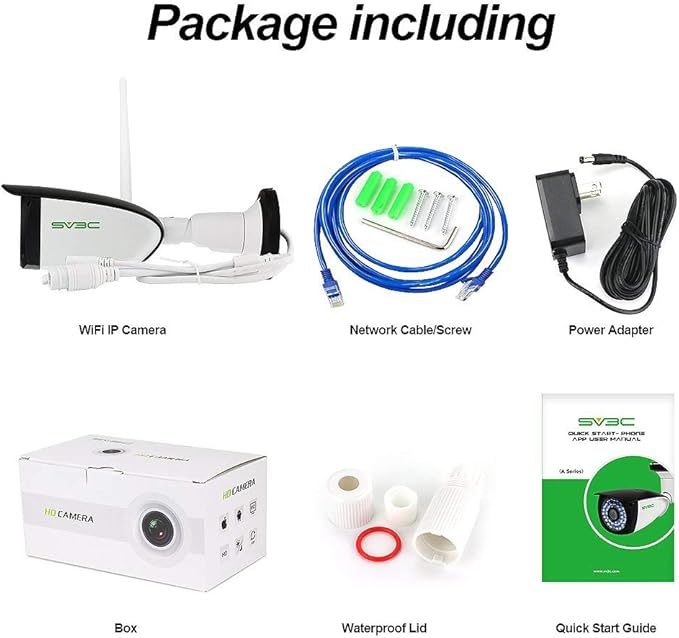 SV3C 5MP WiFi IP Camera Outdoor, Dual Band 2.4GHZ 5GHZ WiFi Security Cameras, Exterior Onvif Cam Support RTSP Browser Viewing, Human Motion Detection, Two-way Audio, IP66 Waterproof, SD Card Recording