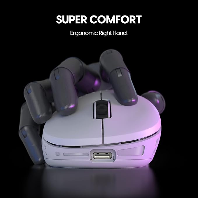 Pulsar Gaming Gears - Xlite v2 Wireless Gaming Mouse, Ultra Lightweight, 2.1 oz (59 g), Ergonomic 2.4 Ghz 1 ms 20000 DPI Optical Sensor PAW3370 Domestic Genuine Product (Medium, Wireless, White)