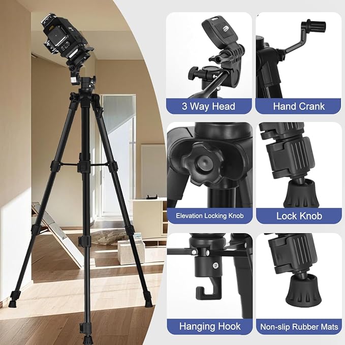 JEPPO Laser Level with Tripod,4D Green Laser Level 4x360 Self Leveling,16 Line Lazer Leveler Tool for Construction,Floor Tile,APP Remote Control,5000mAh Rechargeable Battery,Magnetic Rotating Stand