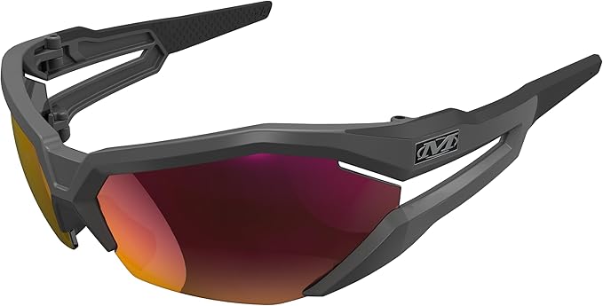Mechanix Wear: Vision Type-V Safety Glasses with Advanced Anti Fog, Scratch Resistant, Half Framed Protective Eyewear, Lightweight Glasses with Adjustable Arms and Nose (Fire Mirror Lens)