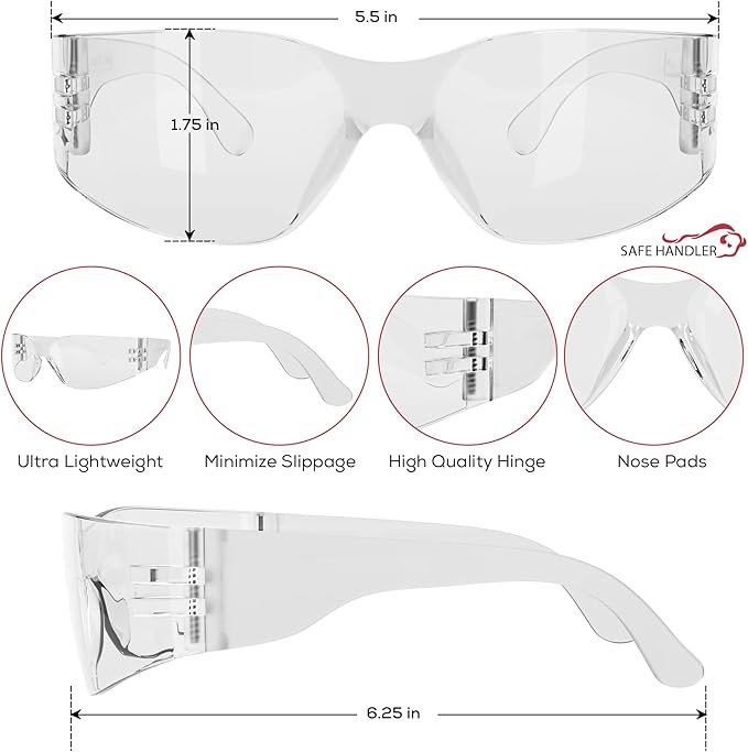 Hyline Anti-Fog Color Safety Glasses Variety, Impact Resistant, Polycarbonate, Anti-Scratch