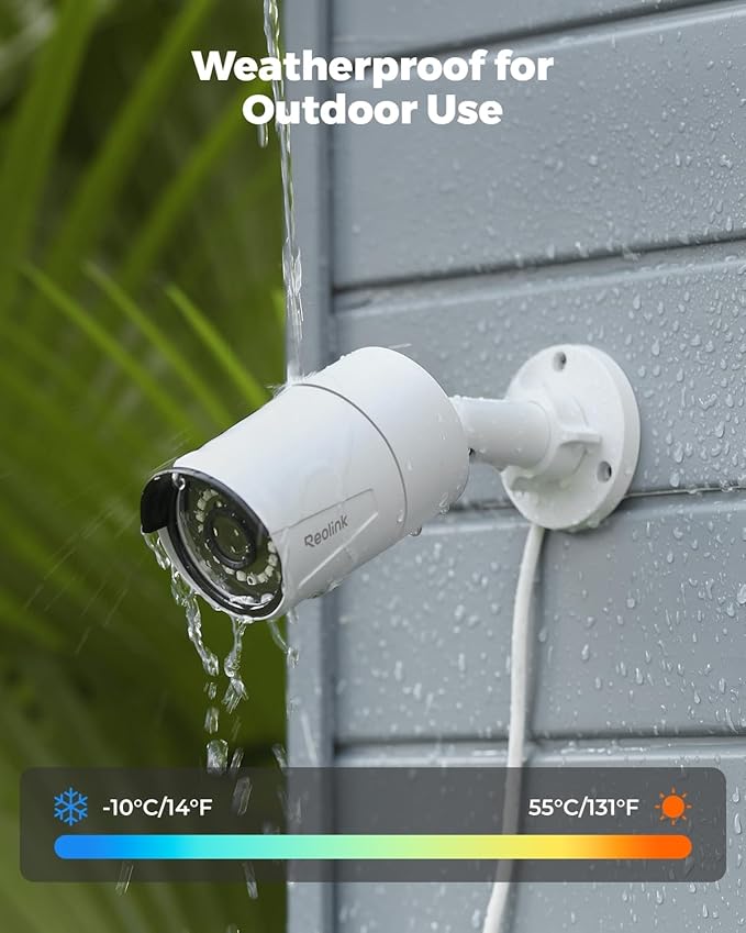 REOLINK 5MP Security PoE IP Camera, Person/Vehicle/Pet Detection, Time-Lapse, 100ft IR Night Vision, Work with Smart Home, Support 512GB SD Card, Surveillance Outdoor Indoor, RLC-510A