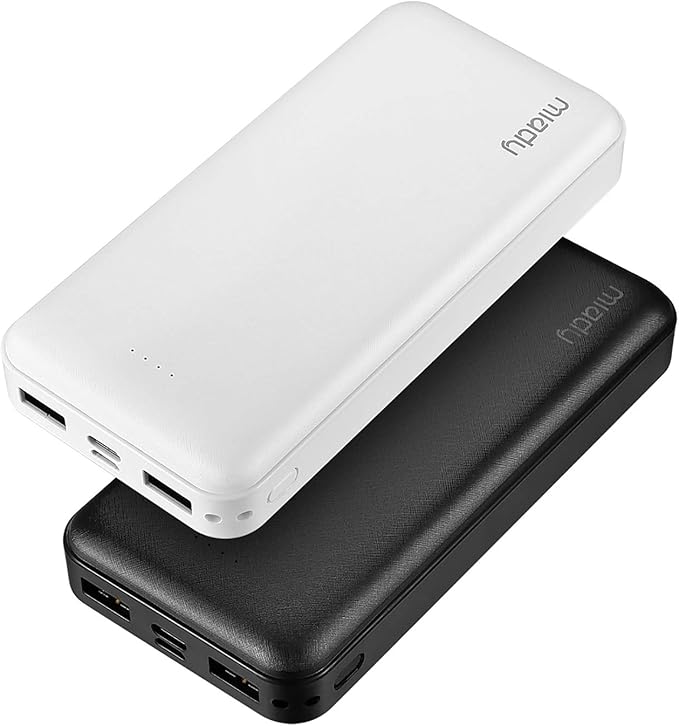 Miady Portable Charger, 2-Pack 20000mAh Battery Pack PD 22.5W USB Output Ports and Type C Fast in&Out Travel Fast Charging Power Bank Compatible with iPhone 16/15/14/13/12/X Galaxy 24/22 iPad Android