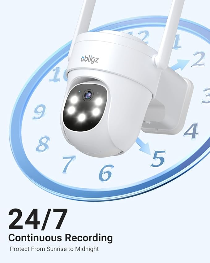 AOV Security Camera Wireless Outdoor with 6W Solar Panel,24/7 Recording Camera for Home Security, WiFi 6, 2K Solar Cameras Outdoor Wireless, 360°PTZ with Night Vision,Auto Tracking