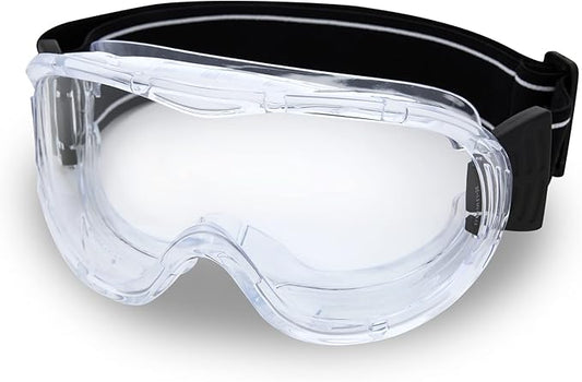 DEX FIT Protective Safety Goggles SG220A; OTG Over Glasses Fit, Anti Fog & Scratch, Z87 Eye Protection for Lab, Science, and Chemistry Work, Indirectly Vented, Adjustable for Women and Men