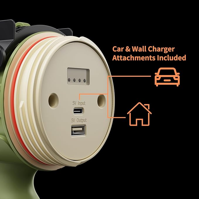 BUYSIGHT Rechargeable Spotlight Flashlight,1000000 Lumen Hand held Spot Lights Waterproof led Flashlight Hunting Lamp with red Filter (Matcha Green)