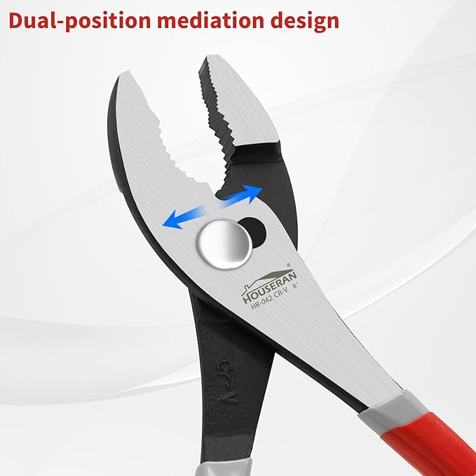 4-Piece Tool Set with Case Including 8-In and 10-In Slip Joint Pliers, 6” Flush Cutter, 5” Needle Nose Pliers for DIY & Home Use