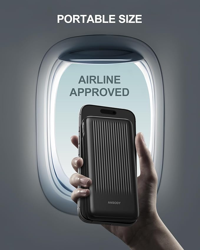 2-Pack 10000mAh Power Bank Fast Charging, 22.5W Compact USB C Portable Charger with 2 Outputs & 2 Inputs, LED Display Battery Pack Compatible with iPhone Samsung iPad Tablets, Black & White