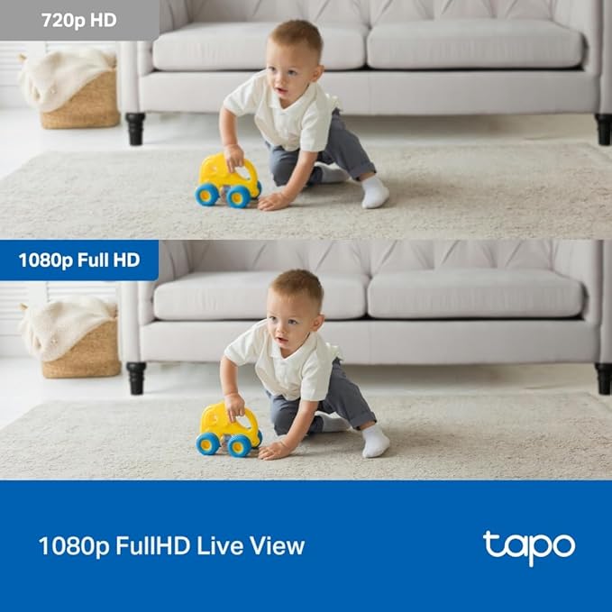 Tapo 1080p Pan/Tilt Indoor/Outdoor Security Camera – Free Person/Baby Cry Detect & Motion Track, 360° Pan, Color Night Vision, SD/Cloud Storage, Works w/Alexa & Google Home HybridCam 360
